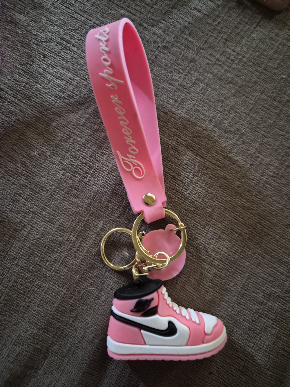 Pink Sneaker Keychain Wristlet